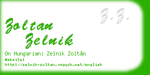zoltan zelnik business card